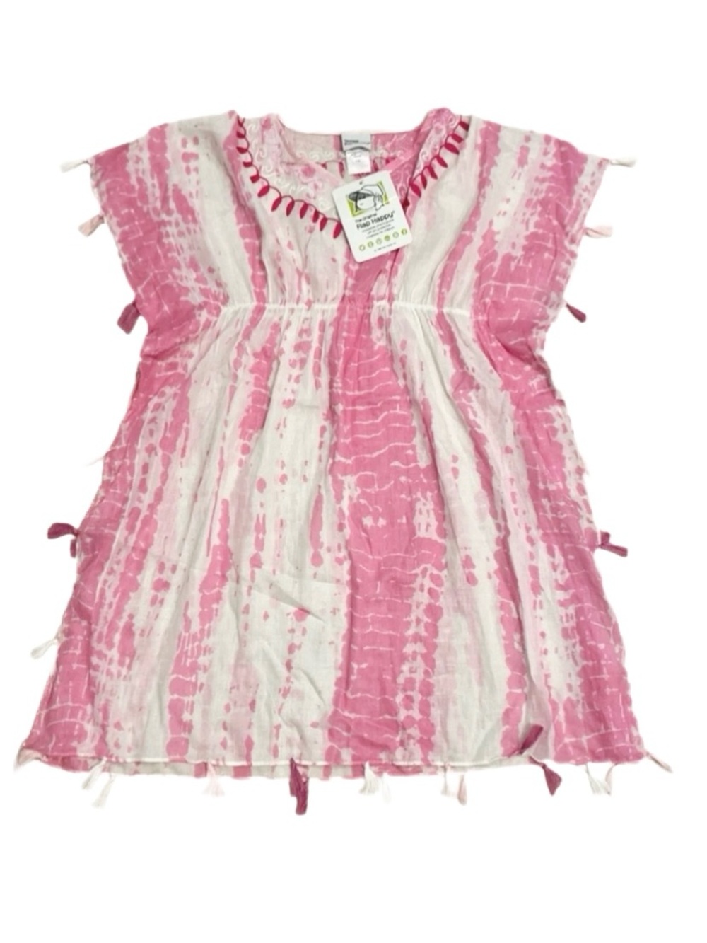 NWT Flap Happy Kailea Kaftan Beach Cover-Up In Paradise Pink. Size 5/6 Girl